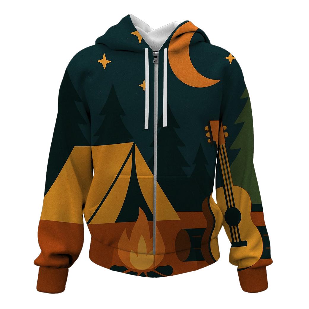 Campfire Guitar Nights embroidered hoodies