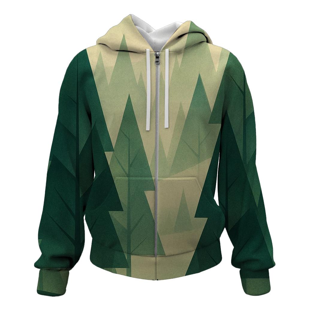 Geometric Forest Echo hoodie styles