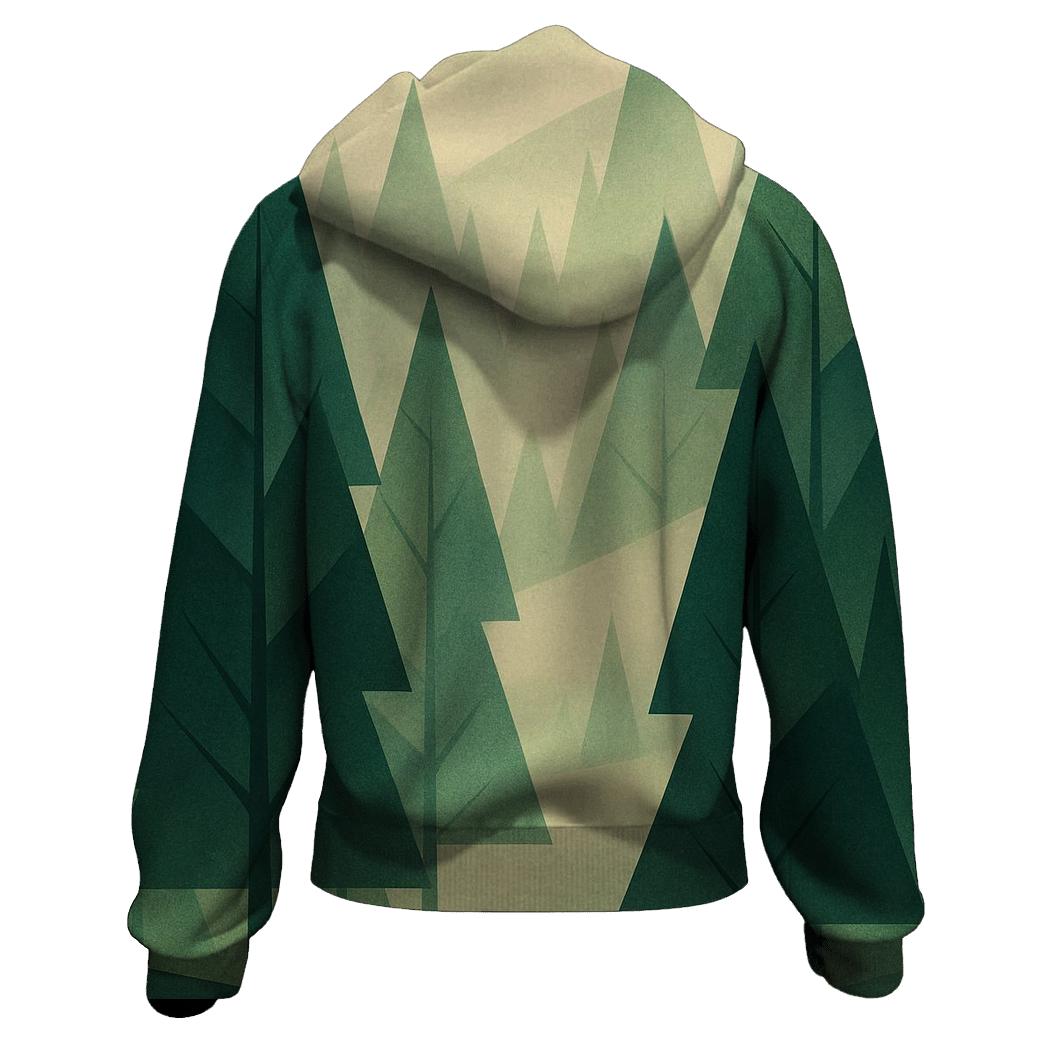 Geometric Forest Echo hoodie styles