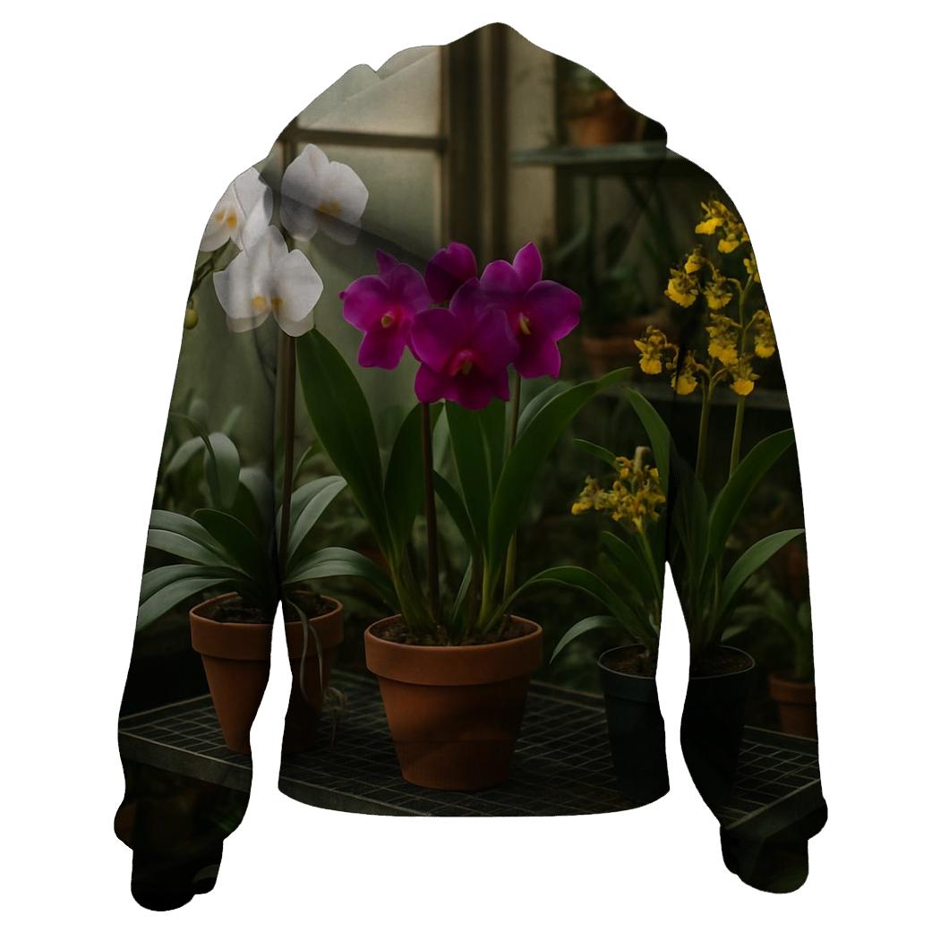 Orchid Collection In Home Greenhouse custom hoodies