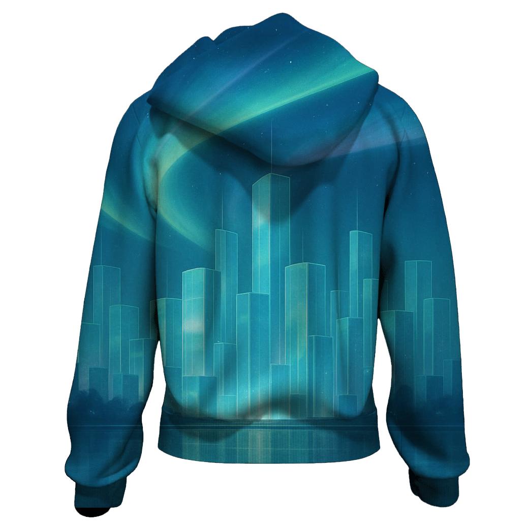 Aurora Glass Skyline lightweight hoodies