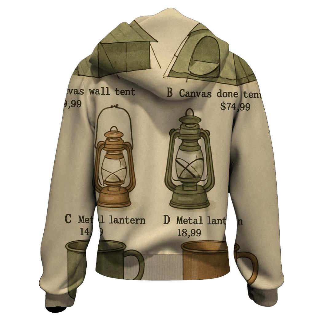 Vintage Camping Supply Catalog Page hoodie styles