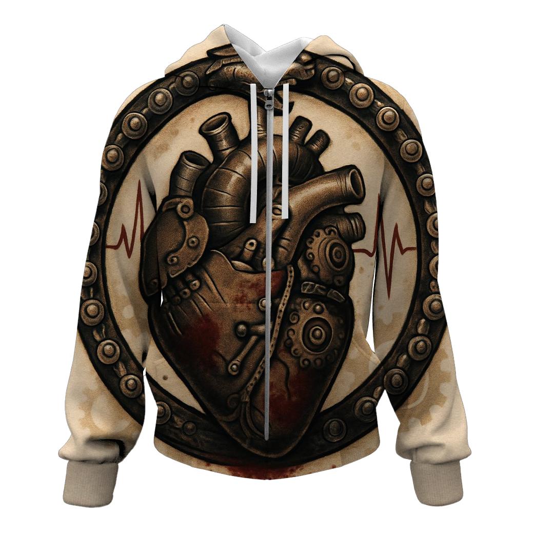 Mechanical Heart Ouroboros Frame graphic hoodies