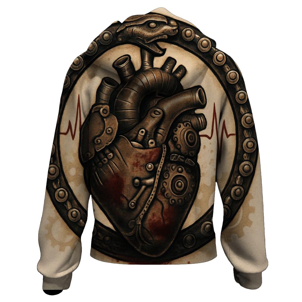 Mechanical Heart Ouroboros Frame graphic hoodies