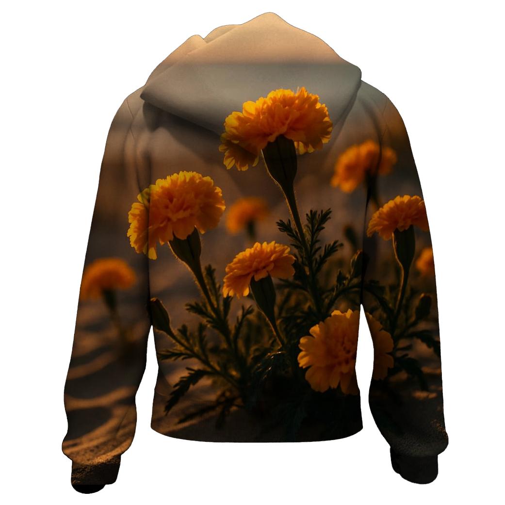 Coastal Dune Marigolds At Sunset graphic hoodies