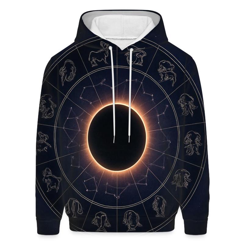 Zodiac Wheel Eclipse Alignment custom hoodies