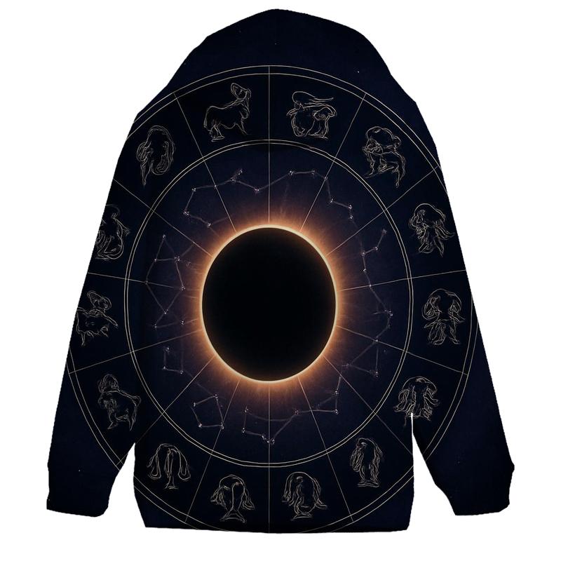 Zodiac Wheel Eclipse Alignment custom hoodies