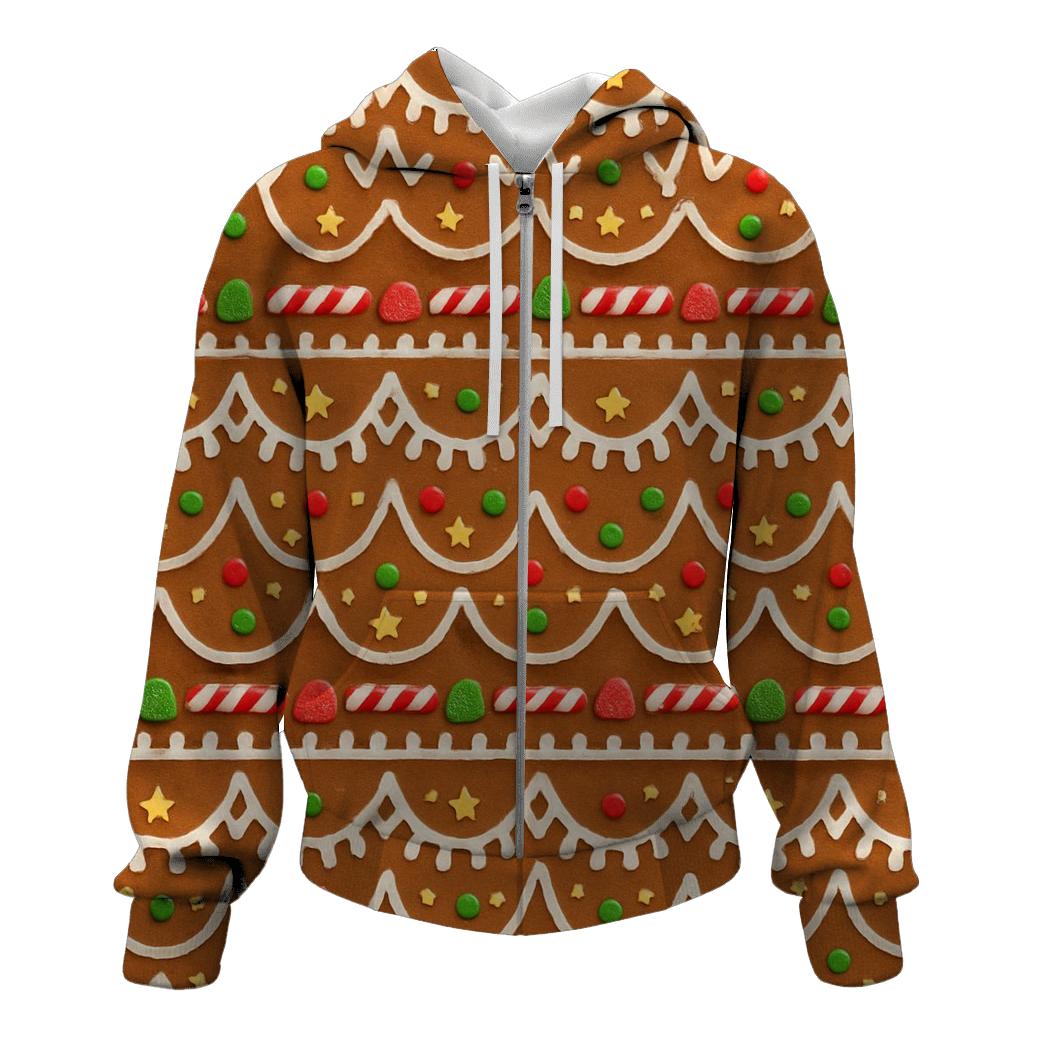 Gingerbread Roof Shingle Rows Design hoodie trends