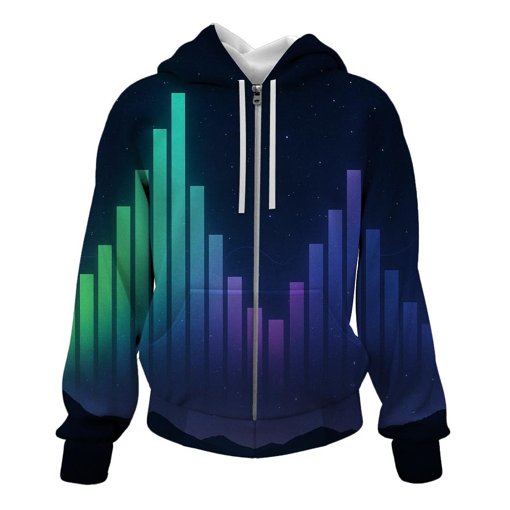 Aurora Equalizer Horizon custom hoodies