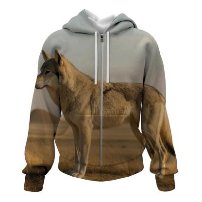Steppe Wolf Among Ancient Burial Mounds designer hoodies