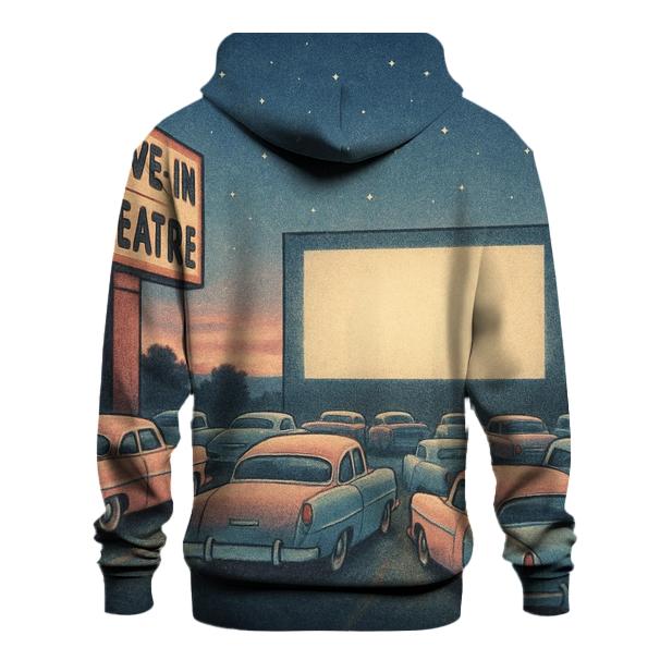 Faded Drive In Movie Night Scene zip-up hoodies