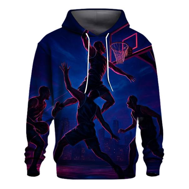 Urban Rooftop Basketball Night pullover hoodies