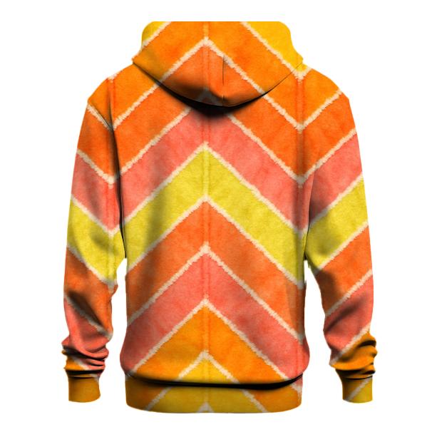 Citrus Chevron Accordion Fold graphic hoodies