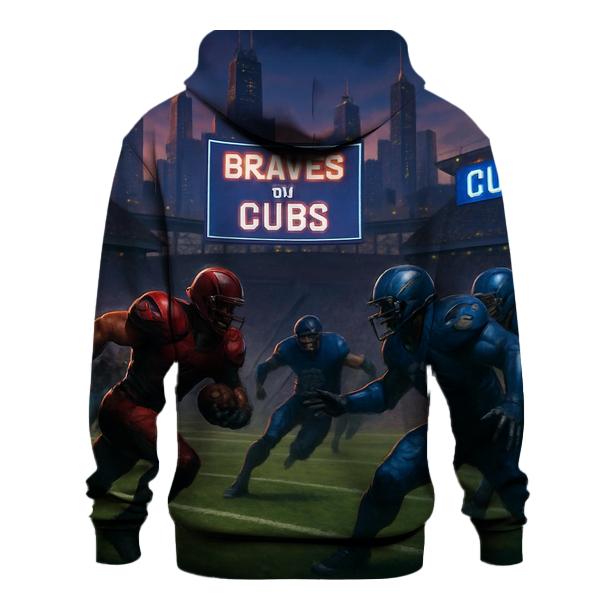 Skyline Stadium Siege Braves Vs Cubs zip-up hoodies