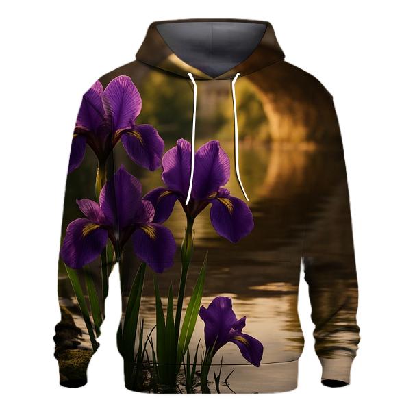 Iris Reflections Beside Old Stone Bridge graphic hoodies