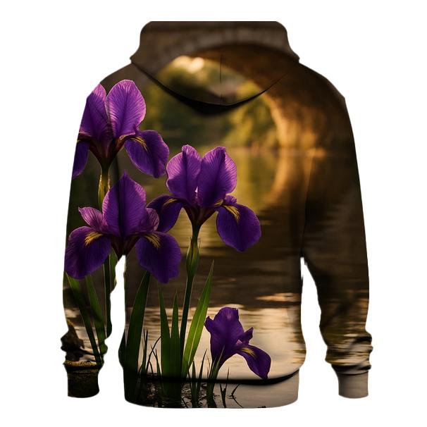 Iris Reflections Beside Old Stone Bridge graphic hoodies