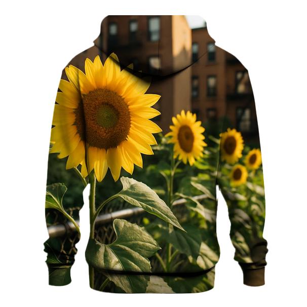 Sunflower Edge Of Urban Community Garden premium hoodies