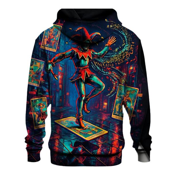 Glitched Tarot Street Jester hoodies fashion