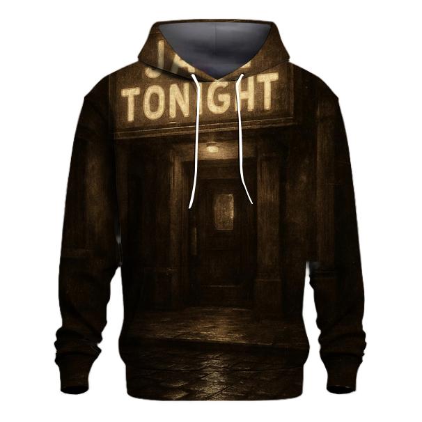 Sepia City Jazz Club Marquee printed hoodies