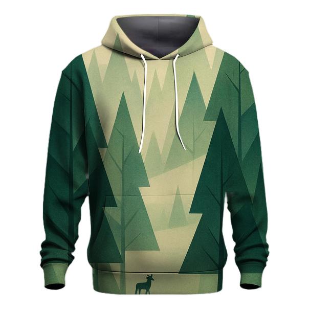 Geometric Forest Echo graphic hoodies