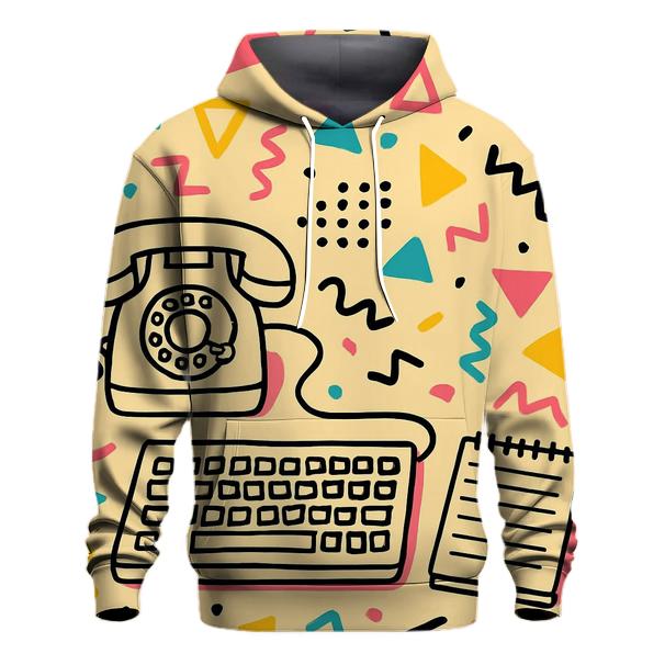 Memphis Office Desk embroidered hoodies
