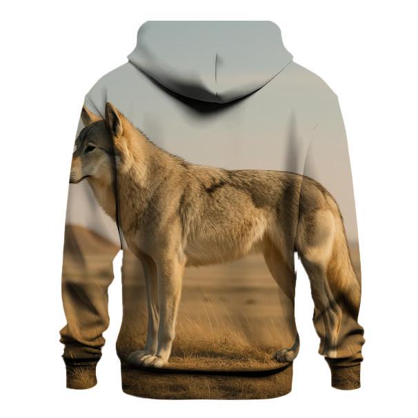 Steppe Wolf Among Ancient Burial Mounds hoodie trends