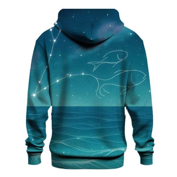 Pisces Dream Tides Constellation Veil zip-up hoodies