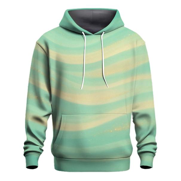 Gilded Aurora Wave printed hoodies