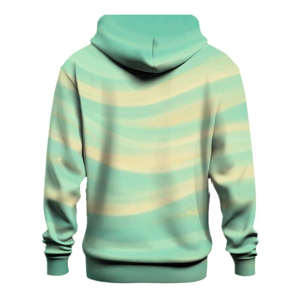 Gilded Aurora Wave printed hoodies