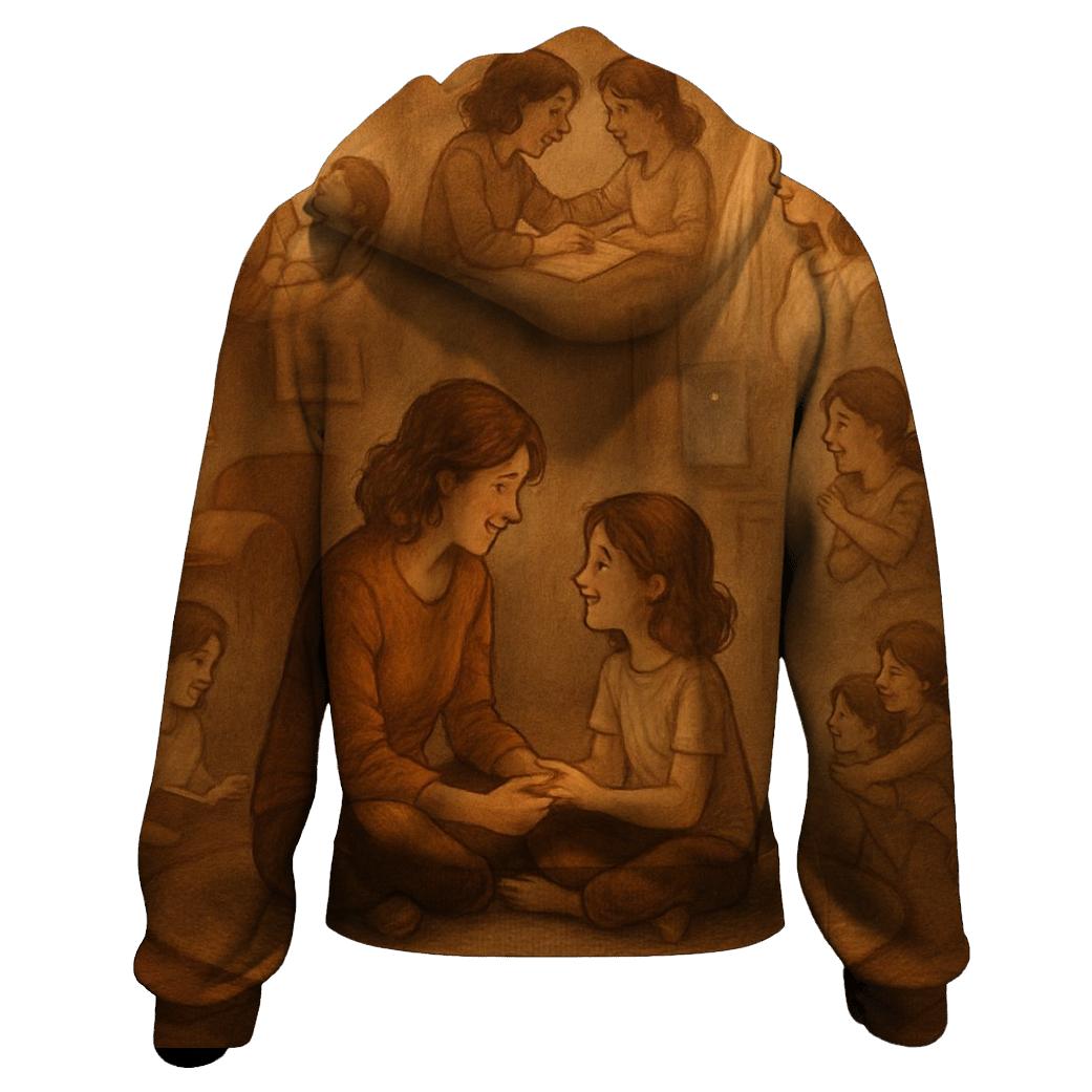 The Circle Where Stories Begin printed hoodies