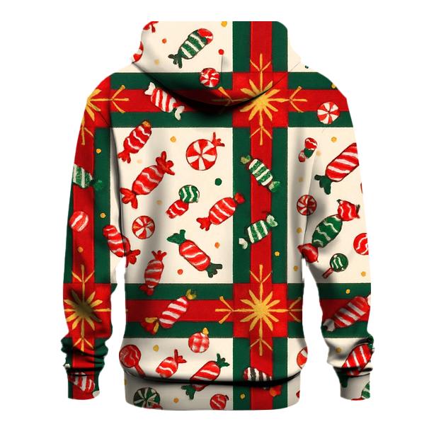 Candy Ribbon Starburst Plaid Design hoodie designs