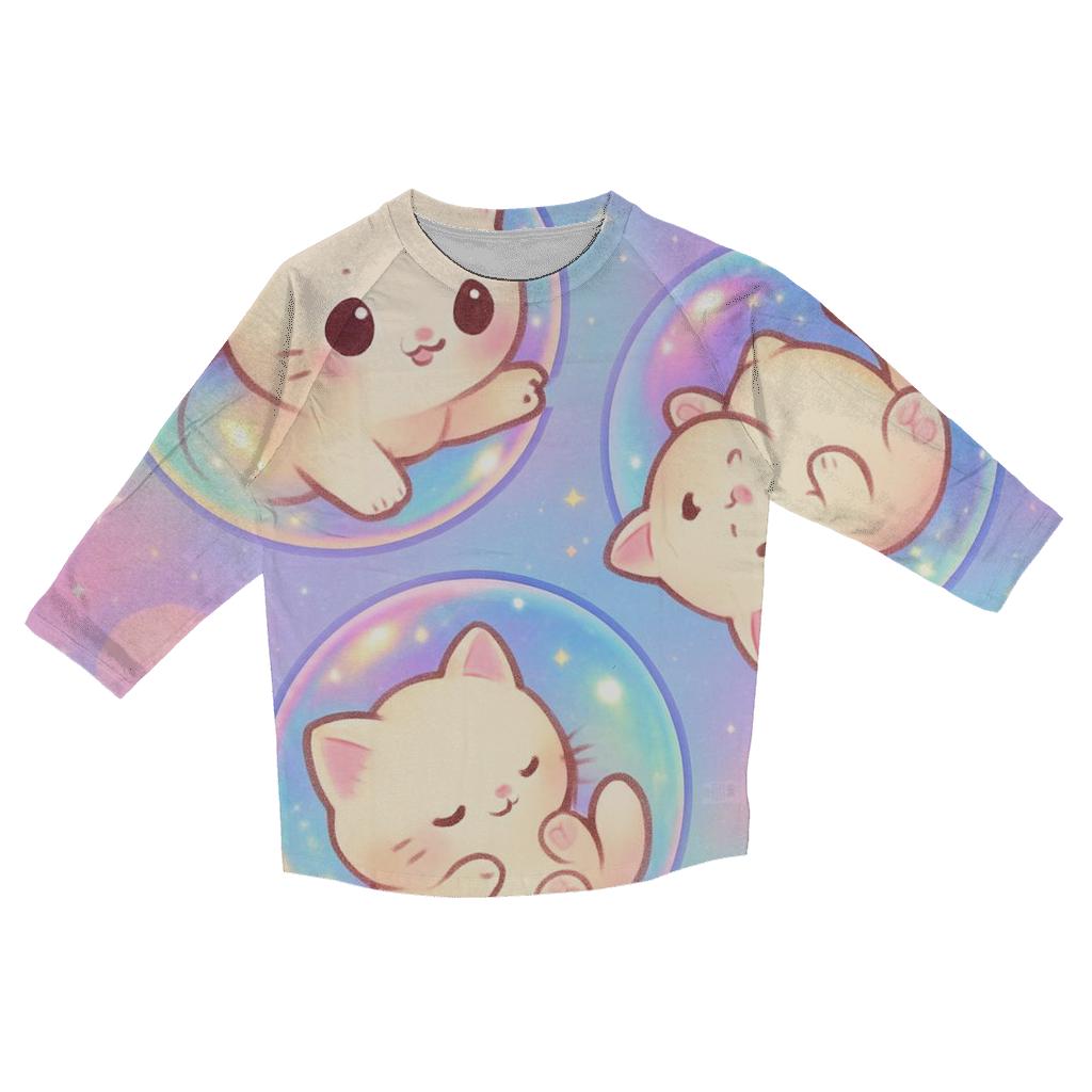 Starlight Bubble Kittens fashion 3/4 sleeve shirts