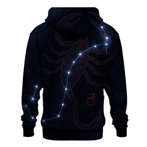 Scorpio Midnight Serpent Of Stars designer hoodies