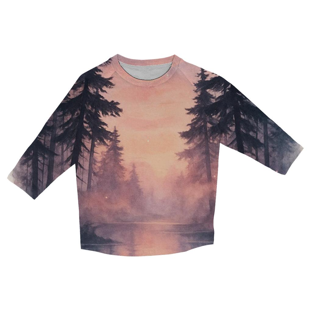 Whispering Pines At Rose Dusk custom 3/4 sleeve shirts