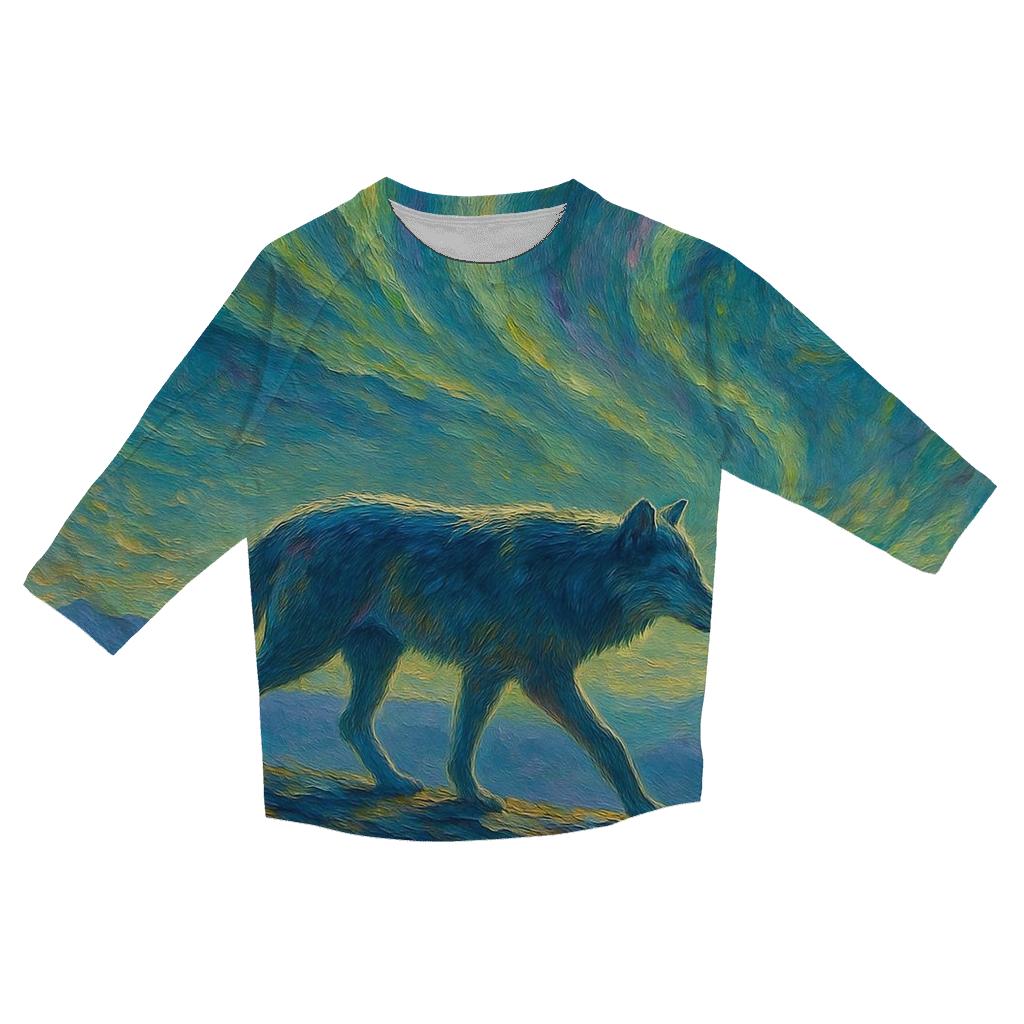 Aurora Trail Lone Wanderer printed three quarter sleeve shirts