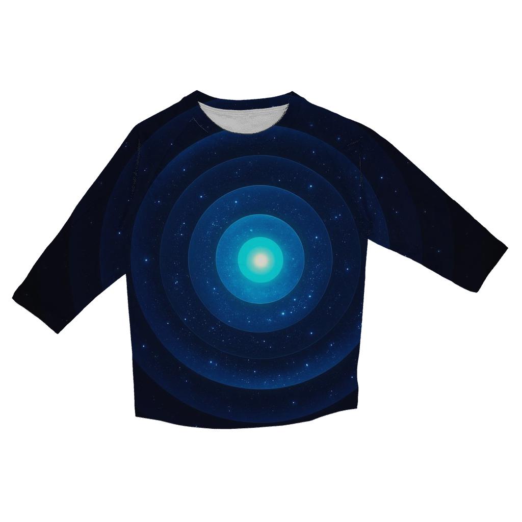 Cosmic Ripple Gradient Rings fashion 3/4 sleeve shirts