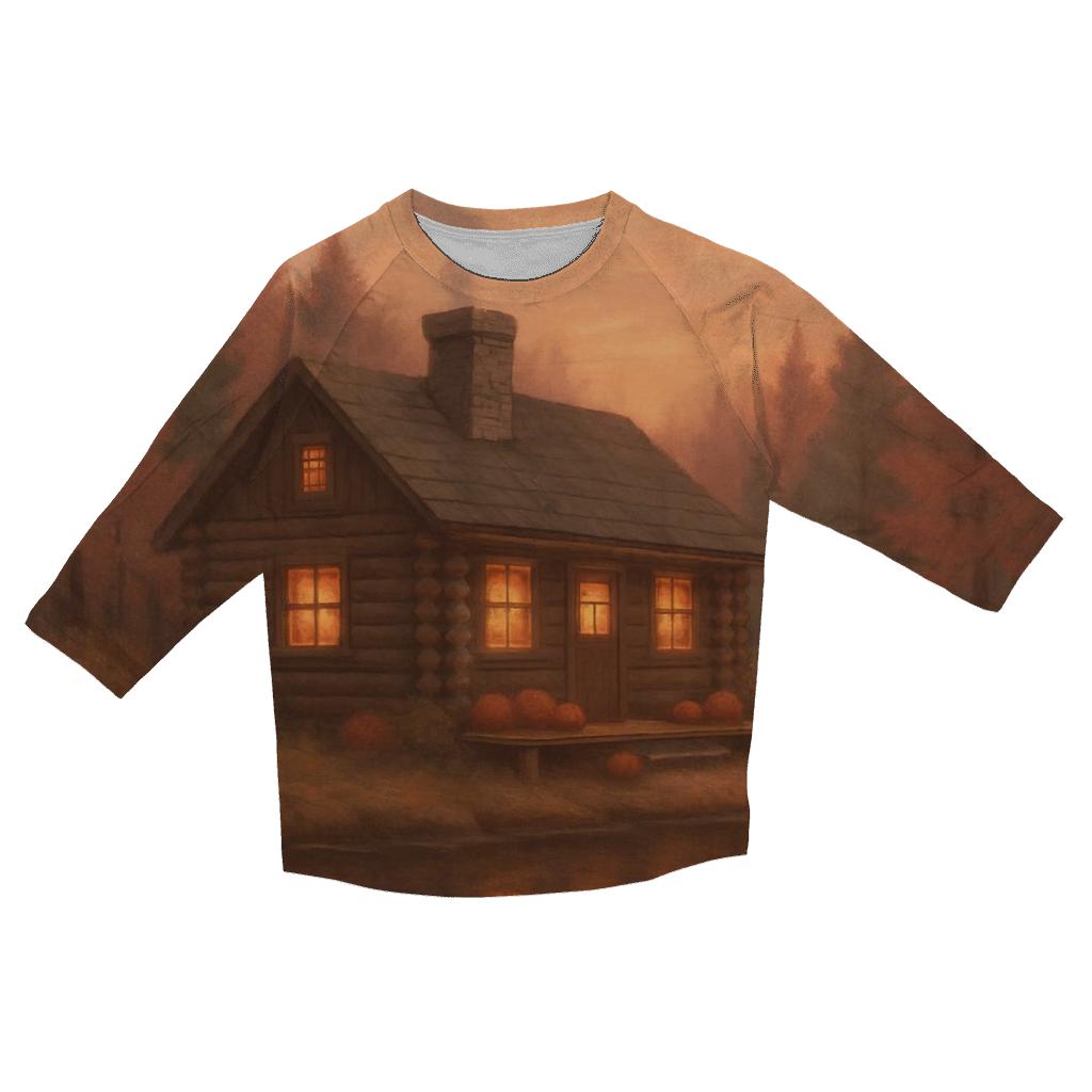 Thankful Cabin By The Lake fashion 3/4 sleeve shirts