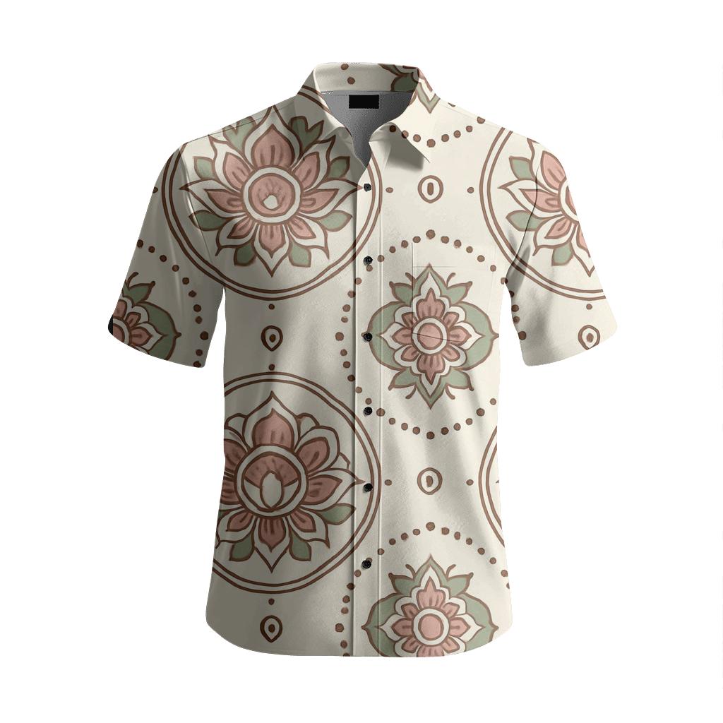 Mughal Lotus Jali Medallions fashion embroidery shirts