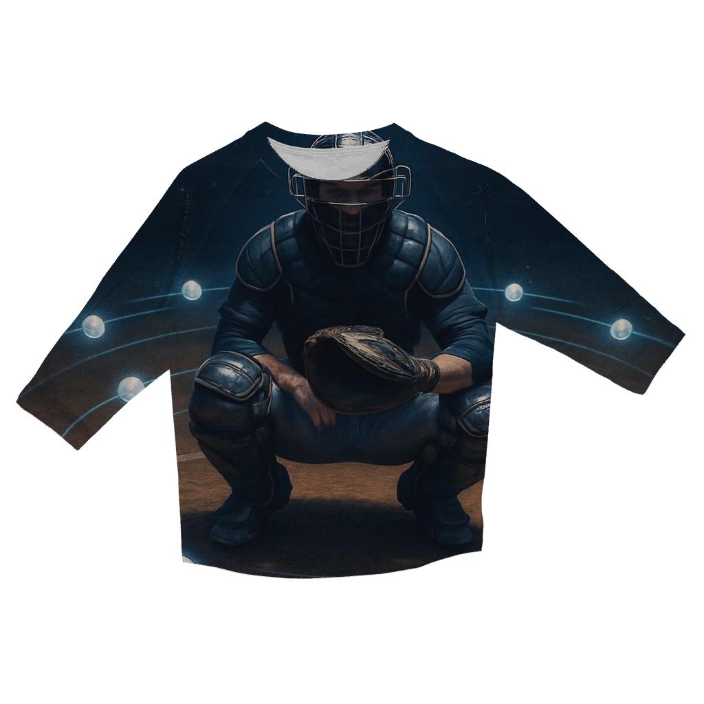 Midnight Orbit Catch Blue Jays Style designer 3/4 sleeve blouses