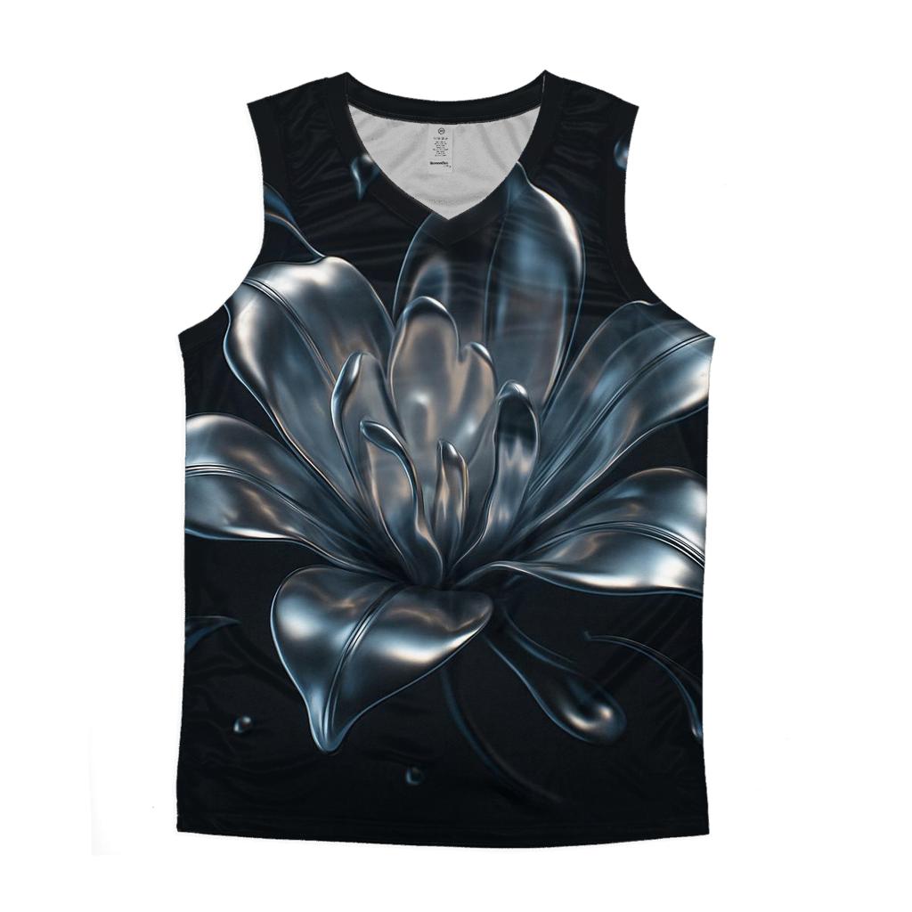 Liquid Chrome Gradient Bloom trendy fitted tank tops