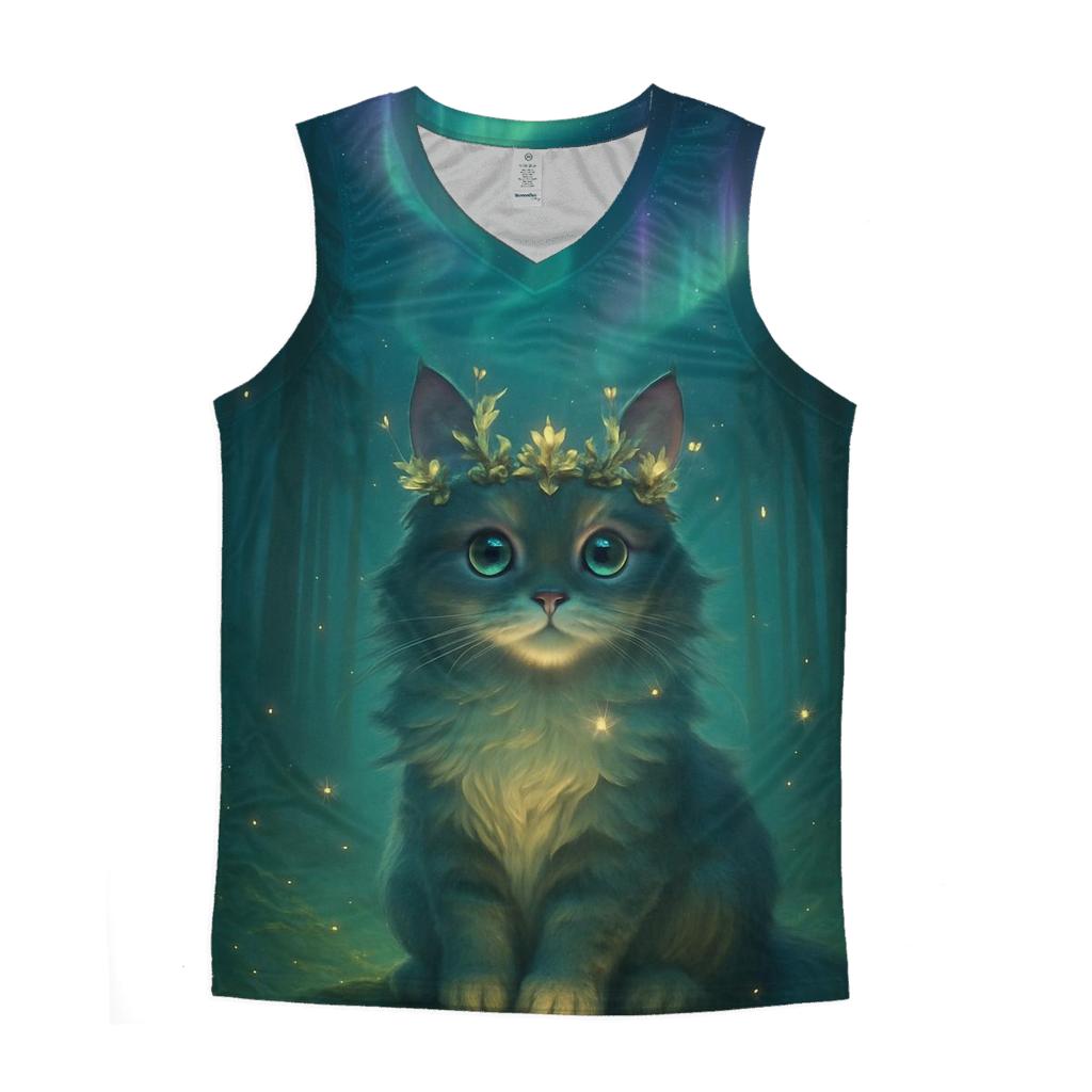 Aurora Crowned Forest Cat stylish racerback tanks