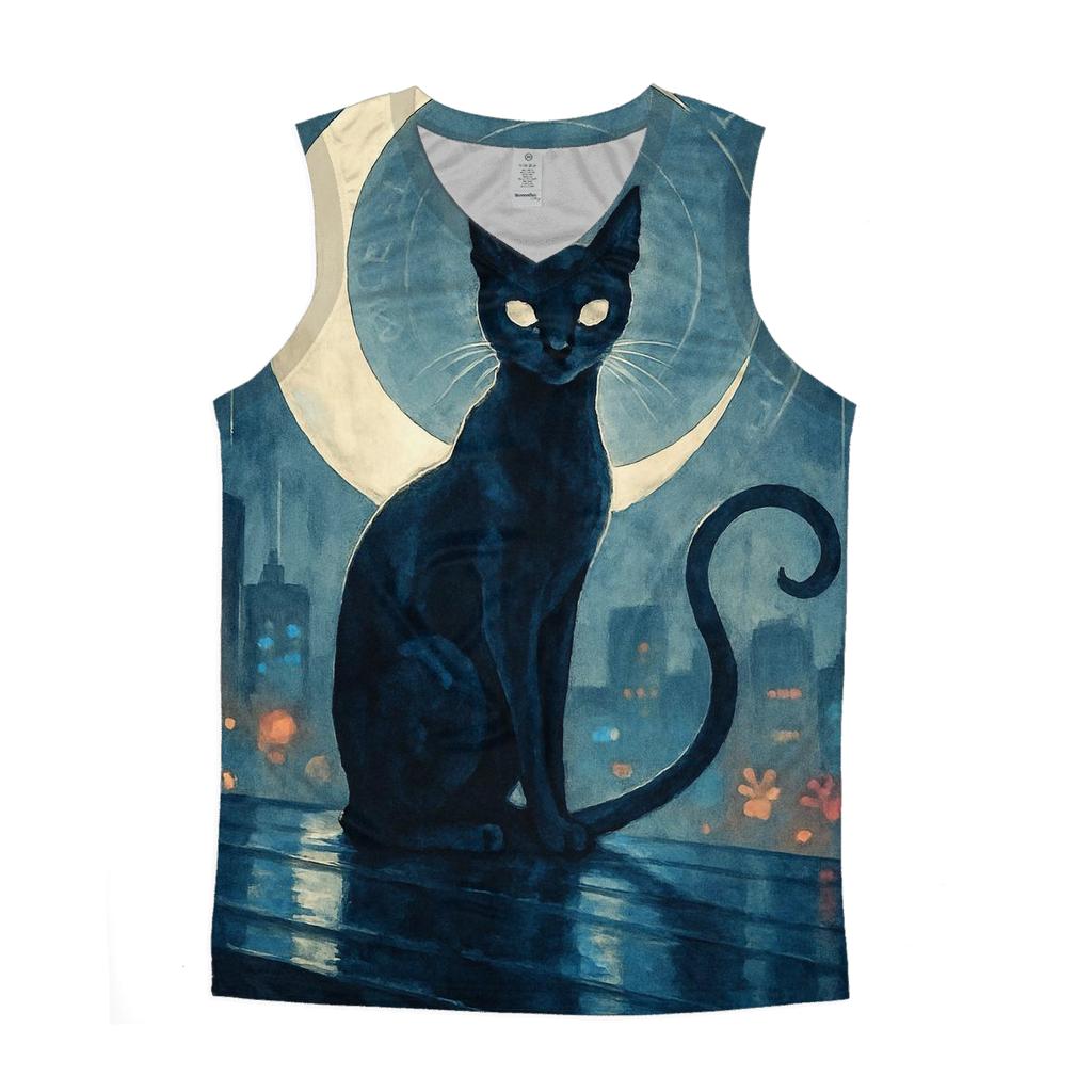 Moonlit Alley Oracle Cat casual summer tank tops