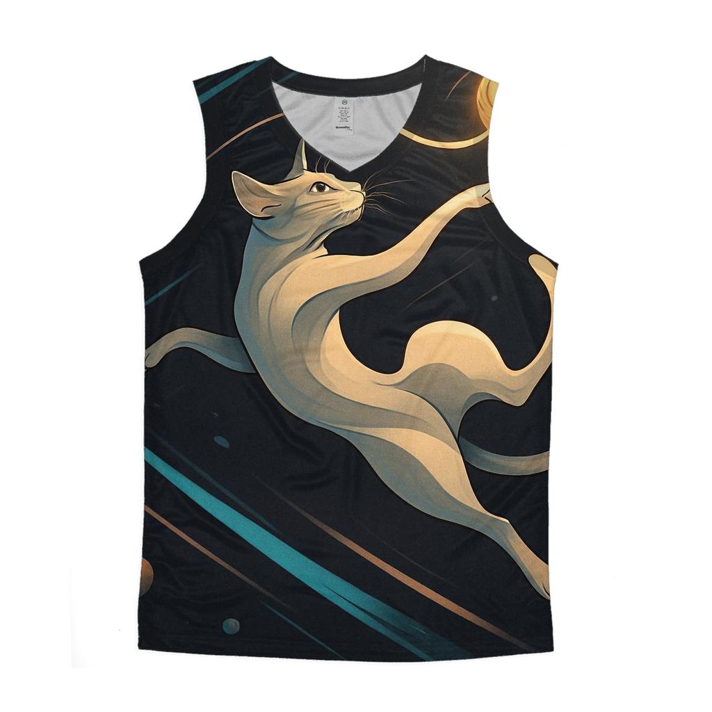 Comet Trail Acrobat Cat trendy fitted tank tops
