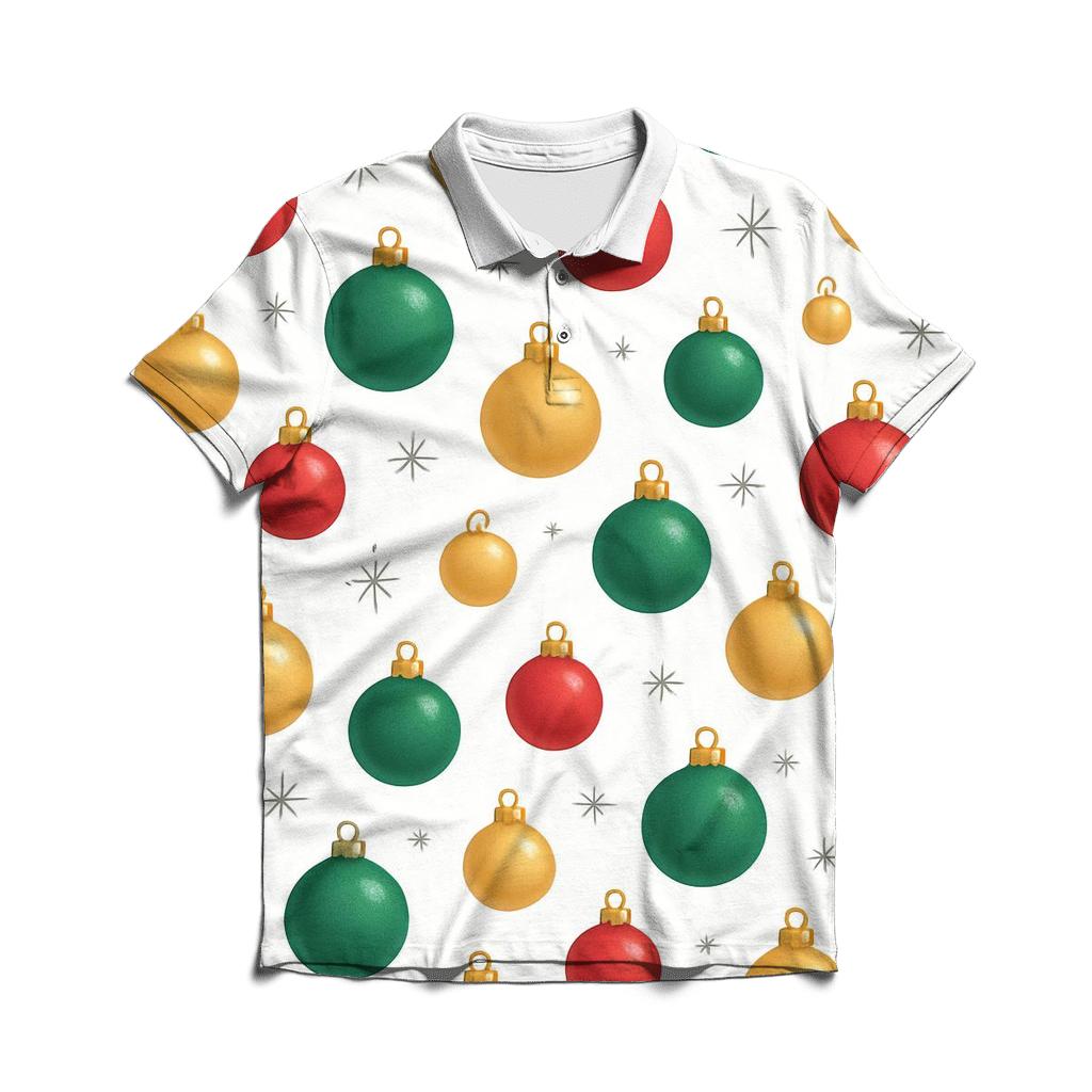Ornament Constellation Scatter On Snow White designer slim fit polos