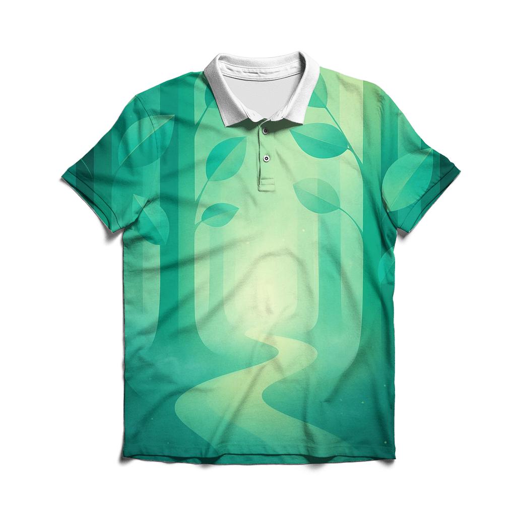 Prismatic Forest Gradient Trails personalized polo shirts