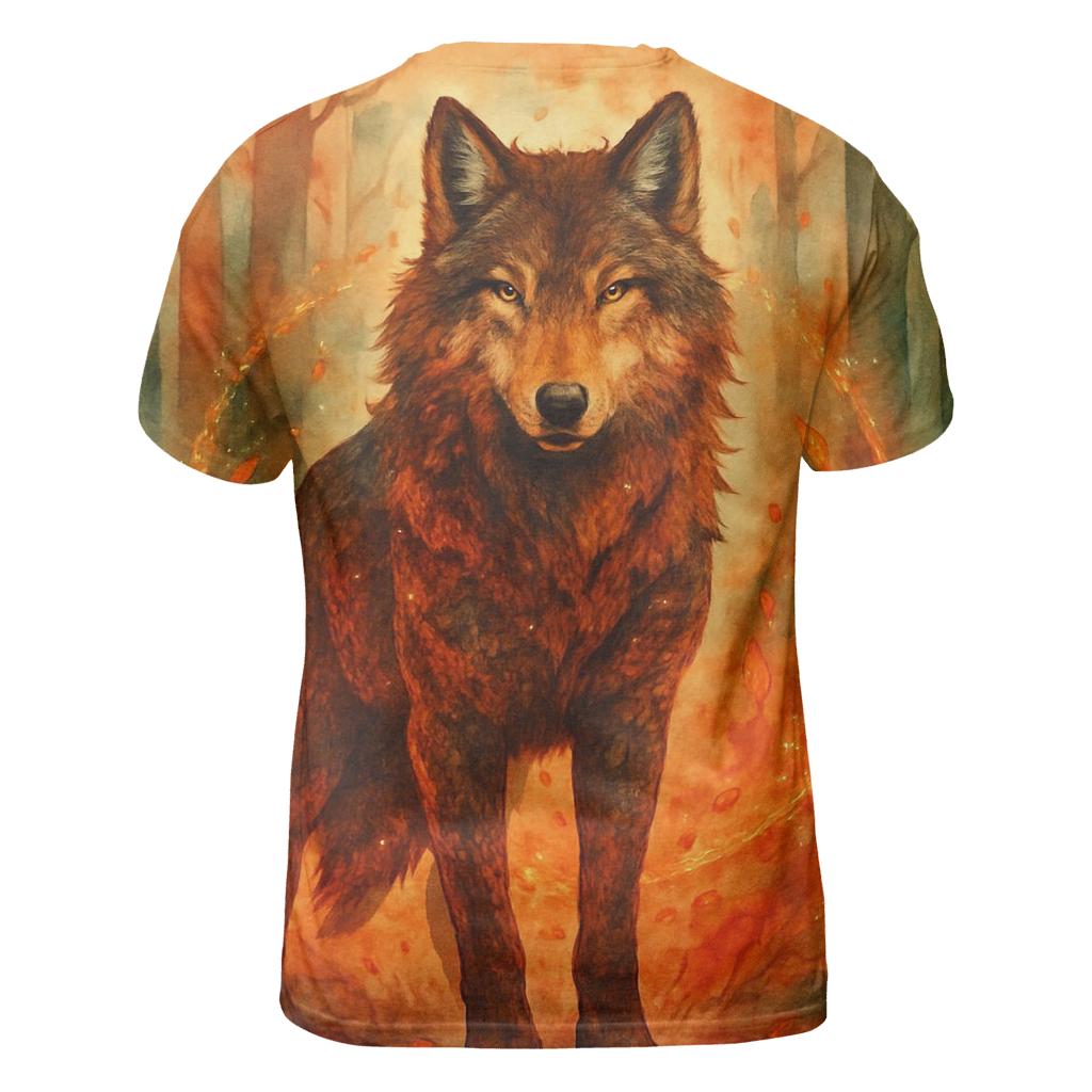 Forest Ember Guardian vibrant all-over design tees