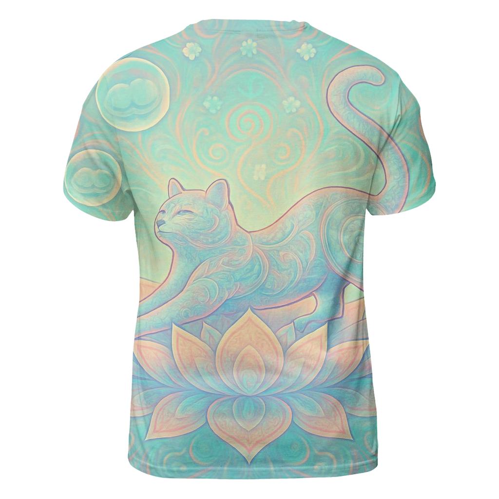 Psychedelic Lotus Dream Cat custom all-over print shirts