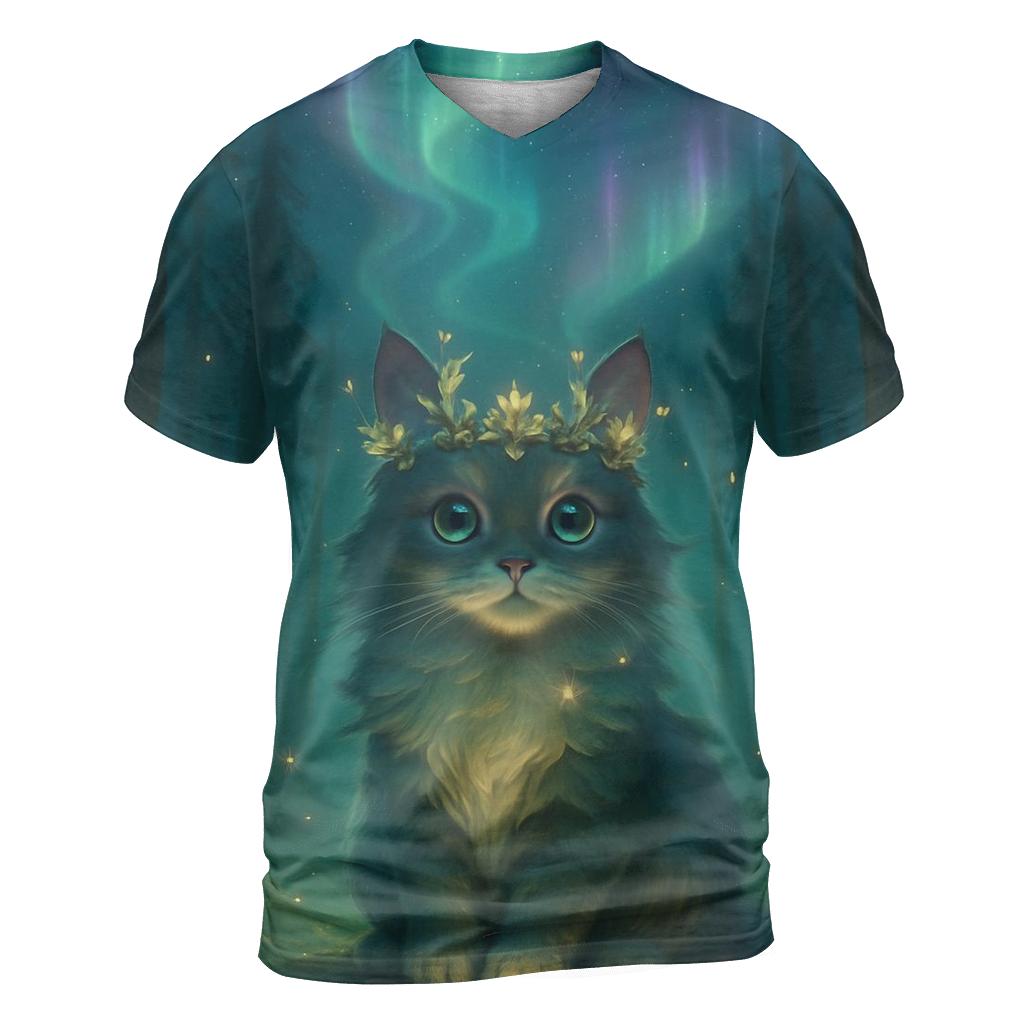 Aurora Crowned Forest Cat custom all-over print shirts