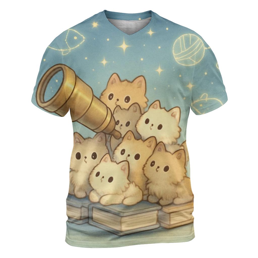 Stargazer Kitten Observatory personalized full print shirts