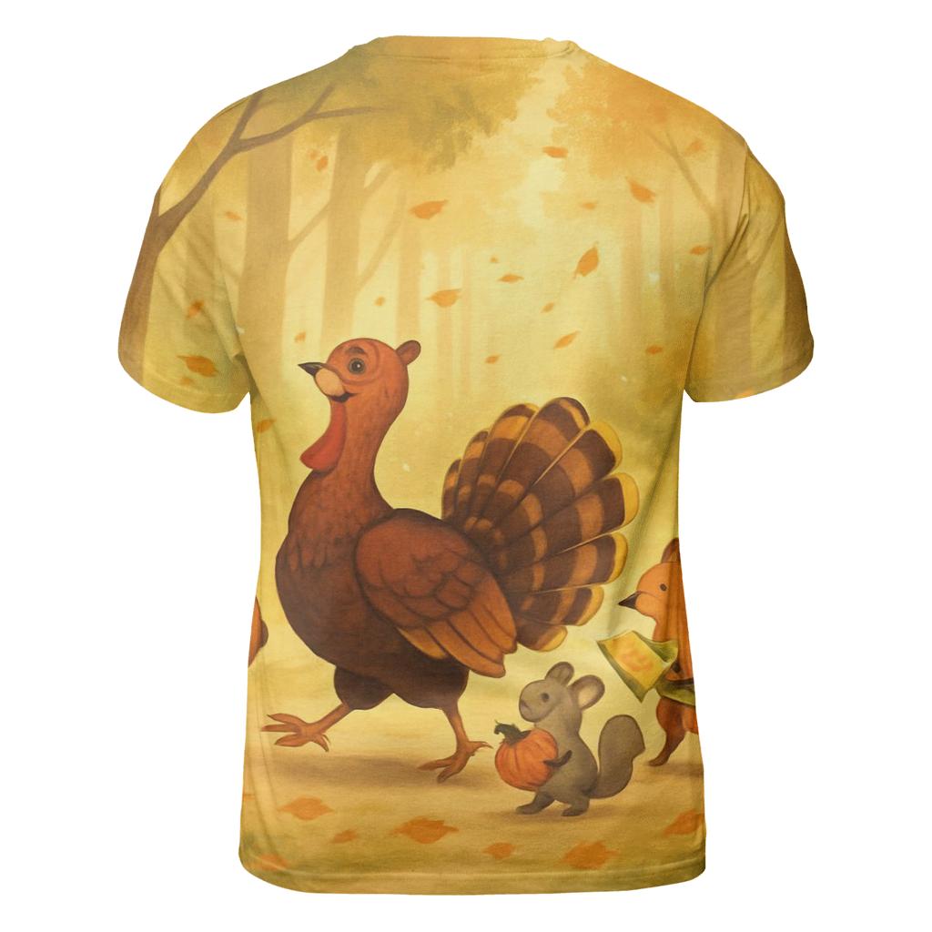 Turkey Trot Forest Parade statement graphic shirts